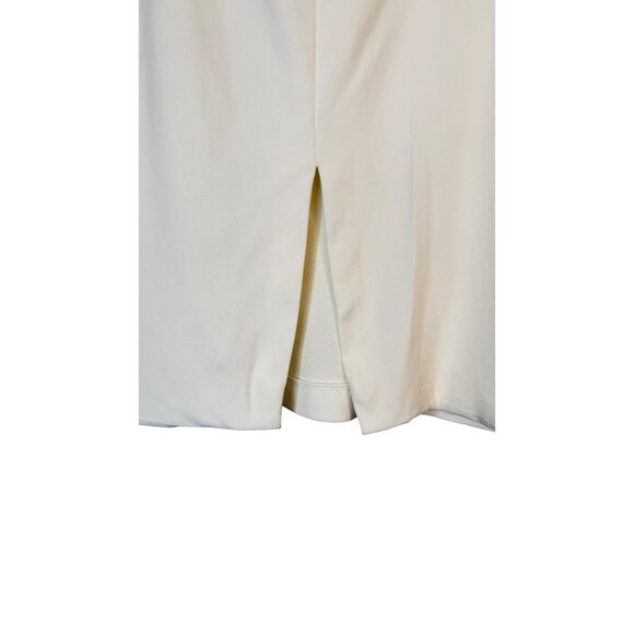 ZARA Large White Midi Skirt Back Slit 70% Viscose Blend Elegant & Versatile - Picture 9 of 13